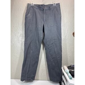 Lands' End Men's Traditional Fit‎ Cotton Flannel Lined Chino Pants gray size 36